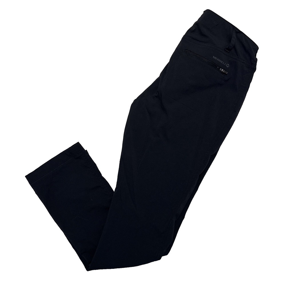 Merrell Pants Women's 8 Black  Stretch Chino Zip Pockets Hiking Travel